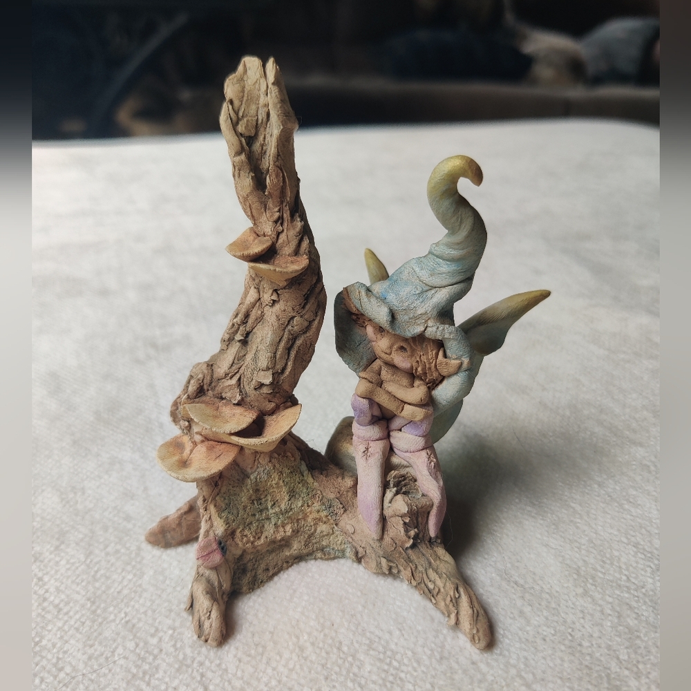 Stephen Wise Elfin Collection Fairy Pixie Elf Shelf Mushroom Nature Forest Magic